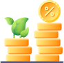 Leaf and coins